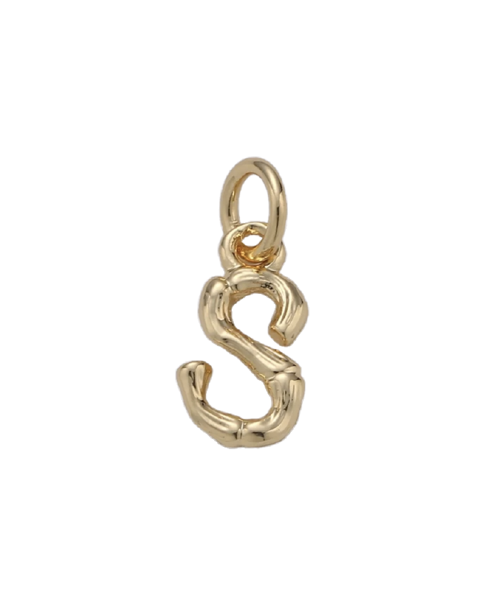 Tiny Bamboo Initial Charm