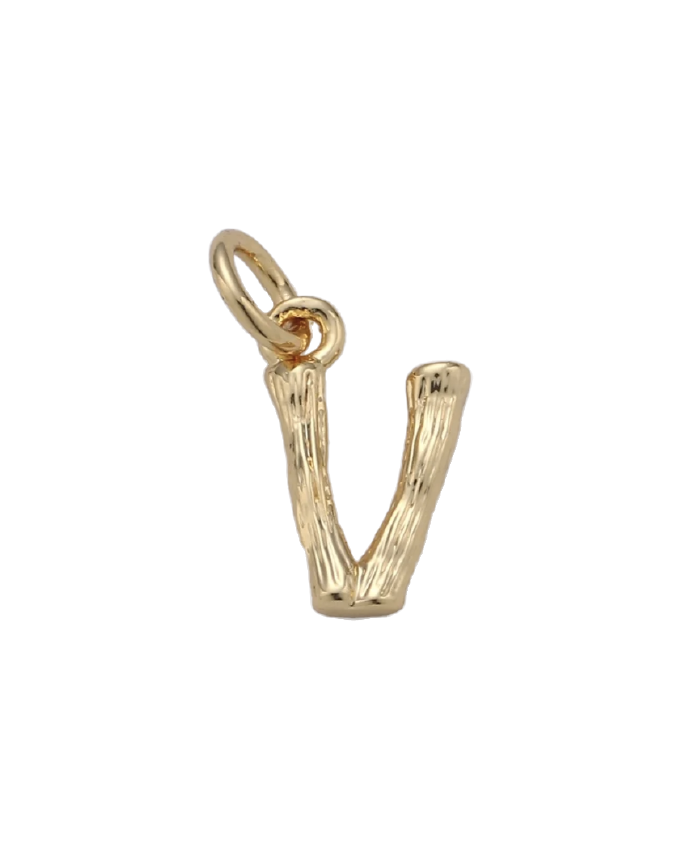 Tiny Bamboo Initial Charm