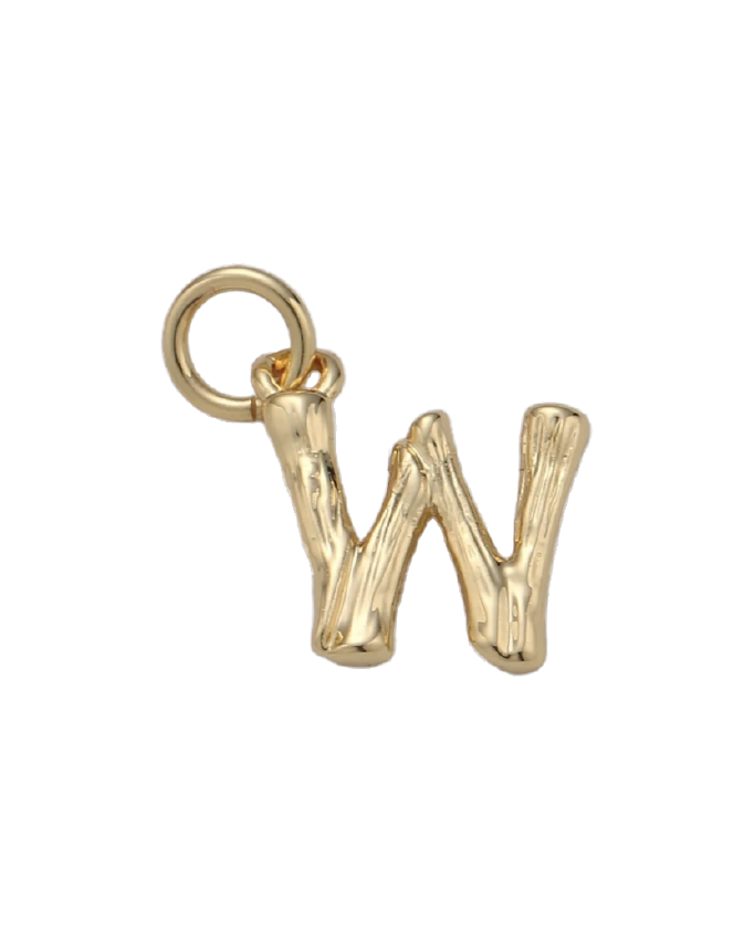 Tiny Bamboo Initial Charm