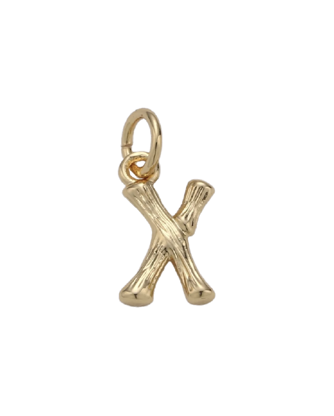 Tiny Bamboo Initial Charm