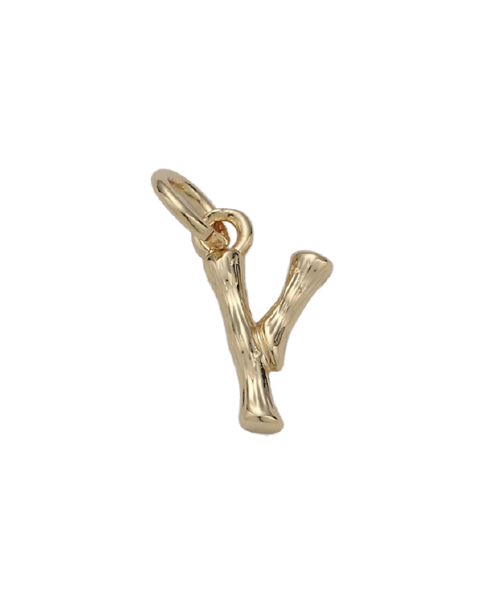 Tiny Bamboo Initial Charm