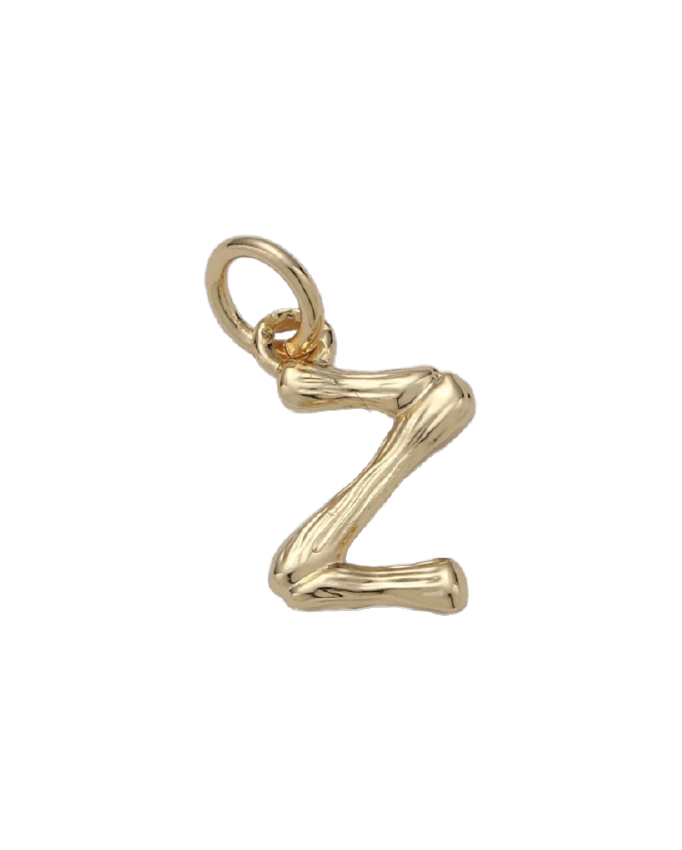 Tiny Bamboo Initial Charm